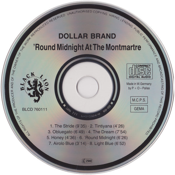Dollar Brand : Round Midnight At The Montmartre (CD, Comp)
