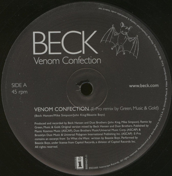 Beck : Venom Confection (E-Pro Remixes) (12")