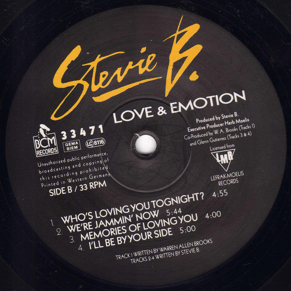 Stevie B.* : Love & Emotion (LP, Album)