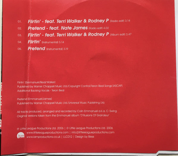 Emmanuel (4) Featuring Terri Walker & Rodney P : Flirtin' (CD, Single)