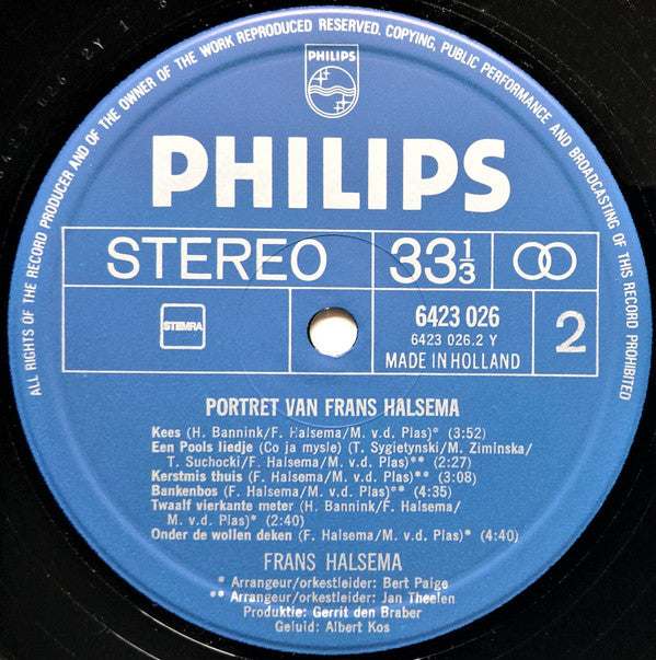 Frans Halsema : Portret Van Frans Halsema (LP, Album)