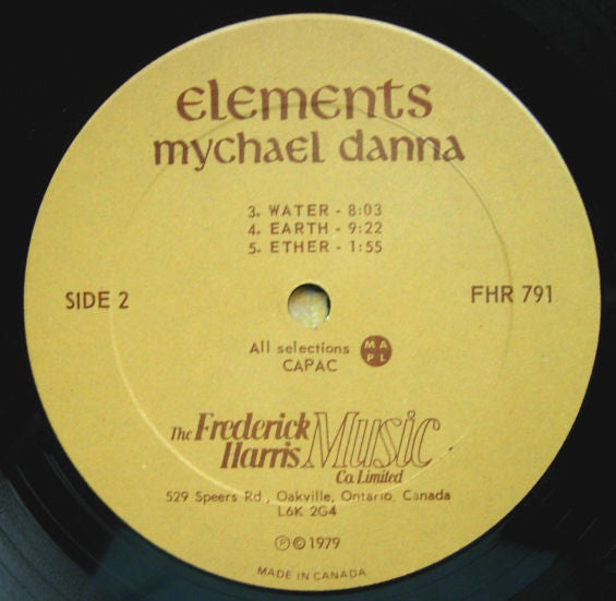 Mychael Danna : Elements (LP, Album)
