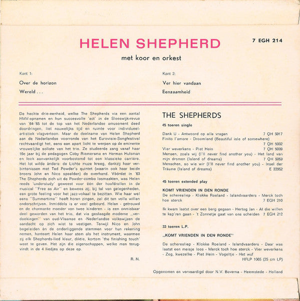 Helen Shepherd : Over De Horizon (7", EP)