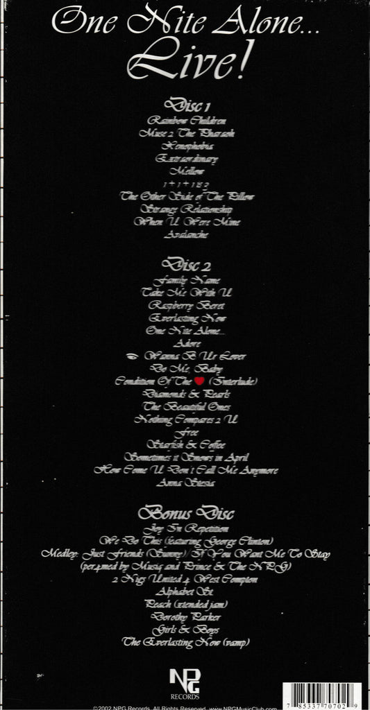 Prince & The New Power Generation : One Nite Alone... Live! (Box + 2xCD + CD)