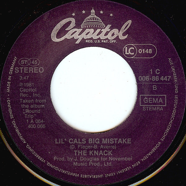 The Knack (3) : Pay The Devil (Ooo Baby Ooo) (7", Single)