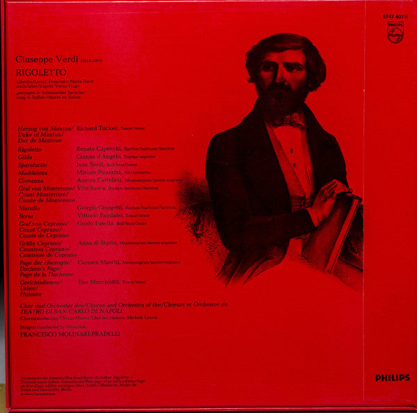 Giuseppe Verdi, Gianna D'Angelo, Renato Capecchi, Richard Tucker (2), Francesco Molinari-Pradelli : Rigoletto (2xLP, RE + Box)