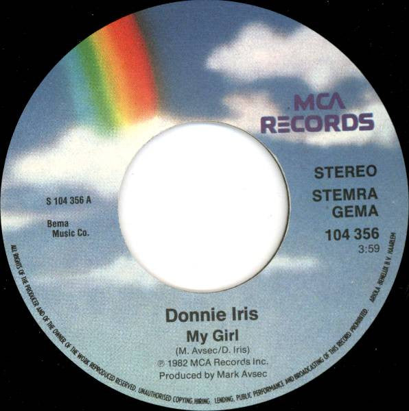 Donnie Iris : My Girl (7", Single)