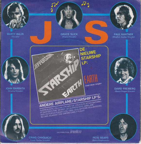 Jefferson Starship : Count On Me (7", Single)