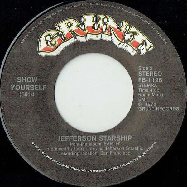 Jefferson Starship : Count On Me (7", Single)