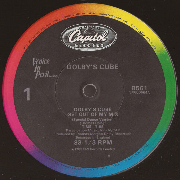 Dolby's Cube : Get Out Of My Mix (Special Dance Version) (12")