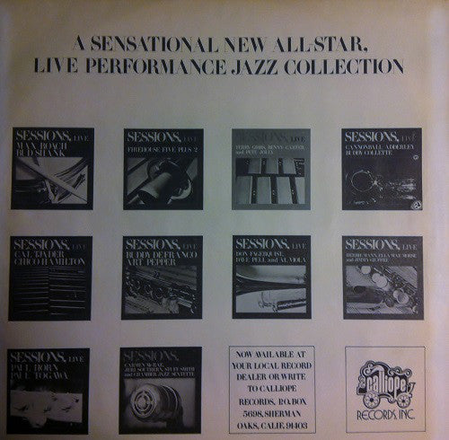 Buddy DeFranco / Art Pepper : Sessions, Live (LP)