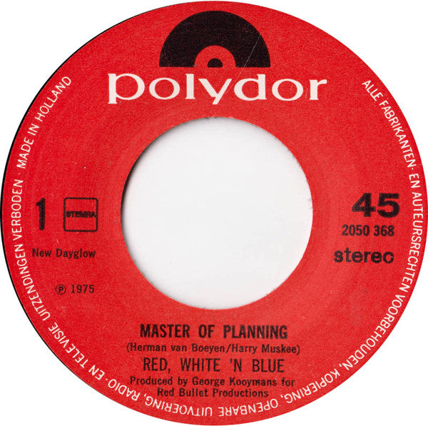 Red White 'N Blue : Master Of Planning (7", Single)