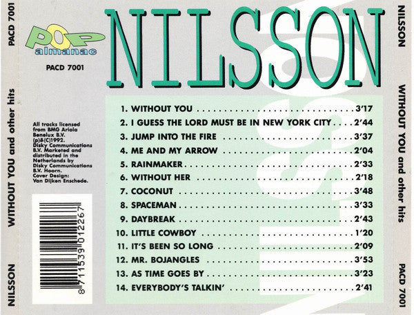 Harry Nilsson : Without You And Other Hits (CD, Comp)