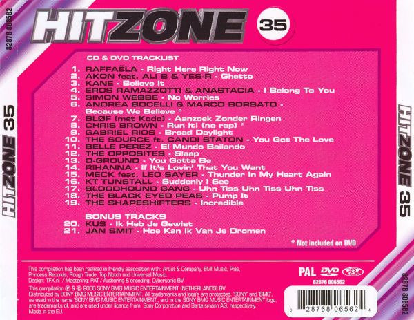 Various : Radio 538 Hitzone 35 (CD, Comp + DVD, Comp, PAL)