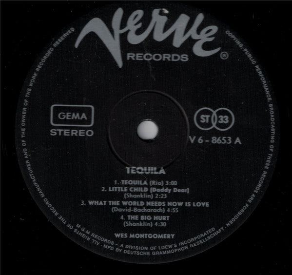 Wes Montgomery : Tequila (LP, Album)