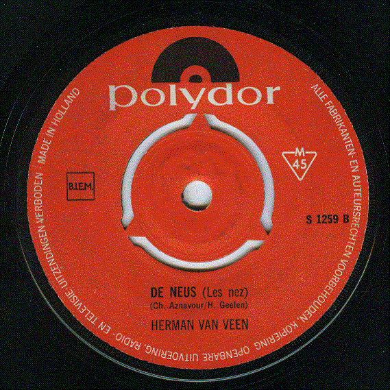 Herman van Veen : Het Hondje / De Neus (7", Single, Mono)