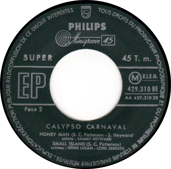 Calypso Carnival : Calypso Carnaval (7", EP, Mono)