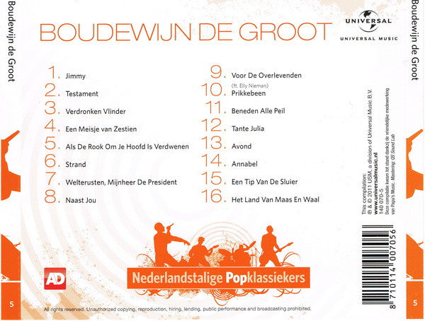 Boudewijn De Groot : Nederlandstalige Popklassiekers (CD, Comp)