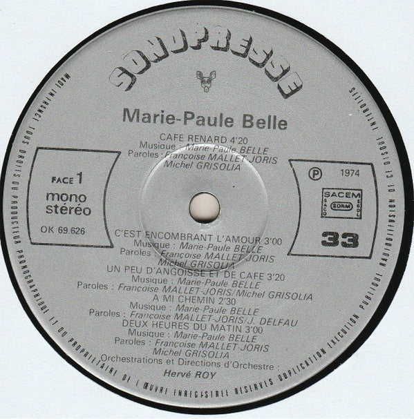 Marie-Paule Belle : Marie-Paule Belle (LP, Album, Gat)