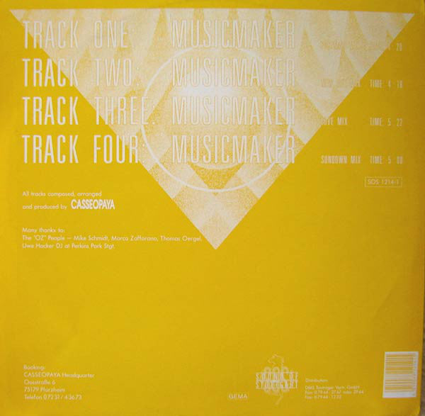 Antaris In Cooperation With Casseopaya : Musicmaker (The Final Solution EP) (12", EP)