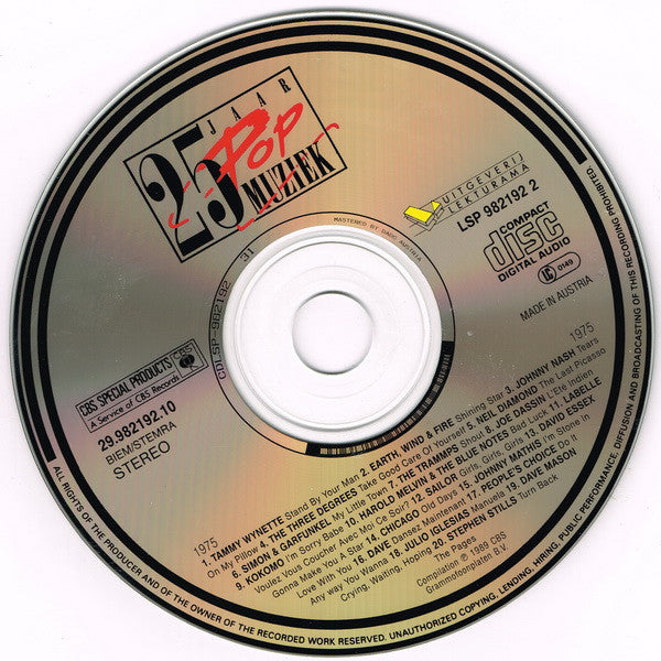 Various : 25 Jaar Popmuziek 1975 (CD, Comp, +Bo)