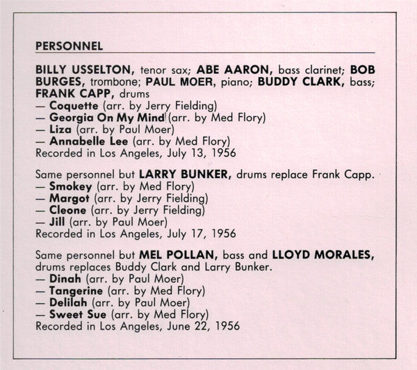 Billy Usselton Sextet : His First Album (LP, Album, RE)