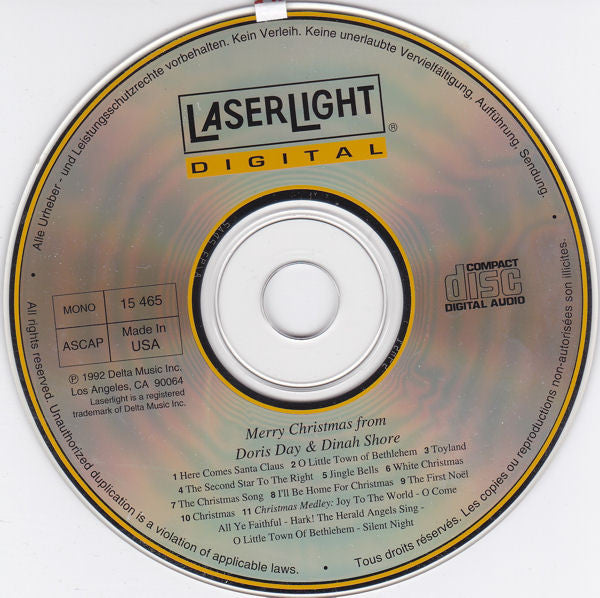 Doris Day, Dinah Shore : Merry Christmas From Doris Day & Dinah Shore (CD, Comp, Mono)