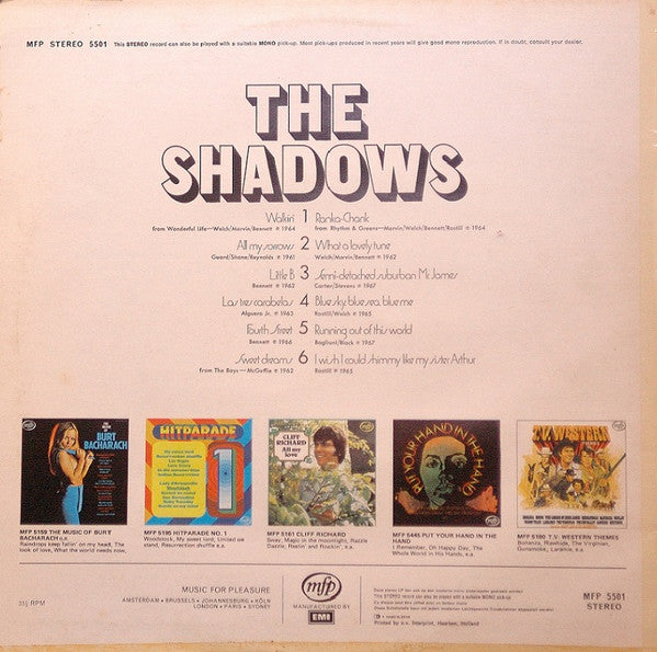 The Shadows : Walkin' With The Shadows (LP, Comp)