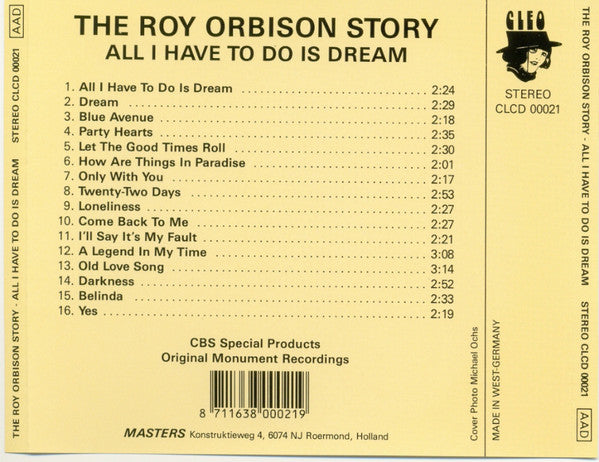 Roy Orbison : The Roy Orbison Story - All I Have To Do Is Dream (CD, Comp)