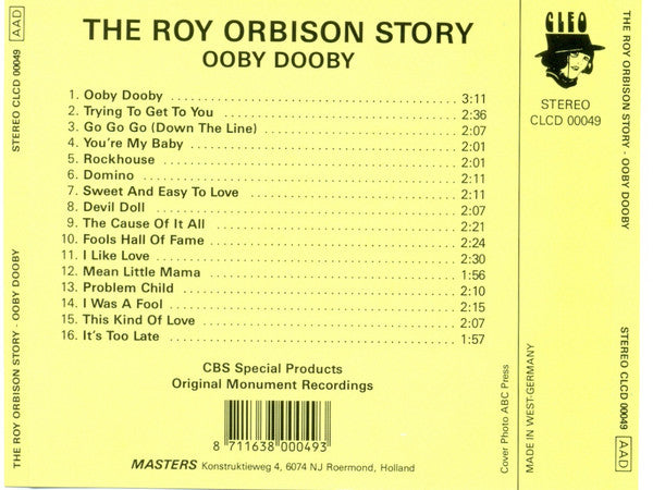 Roy Orbison : The Roy Orbison Story - Ooby Dooby (CD, Comp)