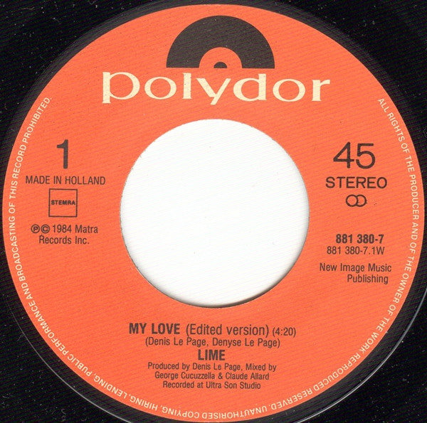 Lime (2) : My Love / Take It Up (7")