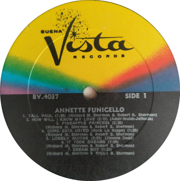 Annette (7) : Annette Funicello (LP, Album, Comp)