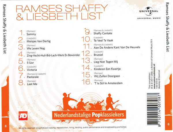 Ramses Shaffy & Liesbeth List : Nederlandstalige Popklassiekers (CD, Comp)