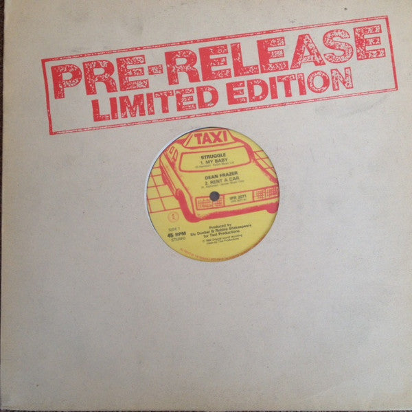 Struggle / Dean Frazer* / Sly & Robbie : My Baby / Rent A Car / Billie Jean (12", Maxi, Ltd)