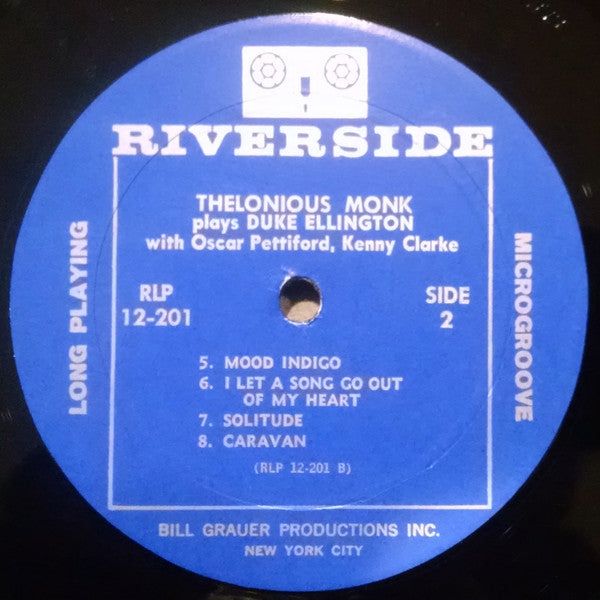 Thelonious Monk : Thelonious Monk Plays Duke Ellington (LP, Album, Mono, RE, Blu)