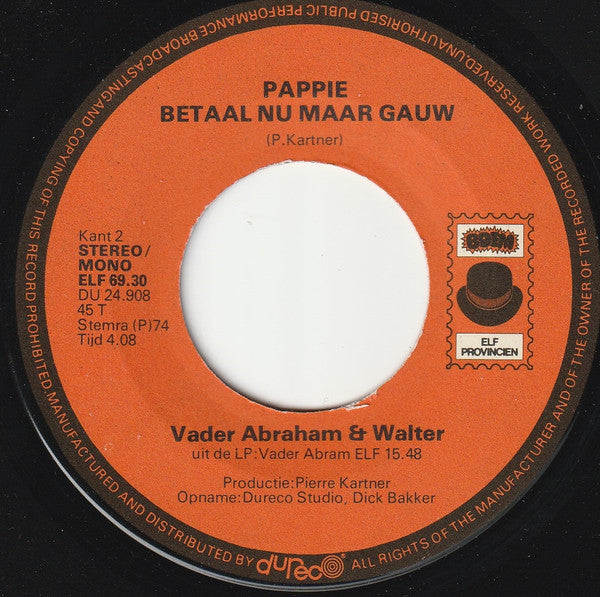 Vader Abraham : Geven Voor Leven (7", Single)