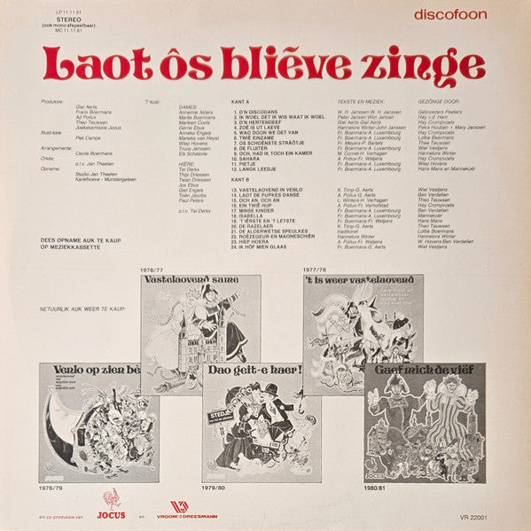 Various : Laot Ôs Bliéve Zinge (LP)
