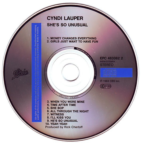 Cyndi Lauper : She's So Unusual (CD, Album, RE)