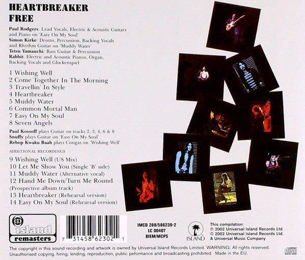 Free : Heartbreaker (CD, Album, RE, RM, RP)