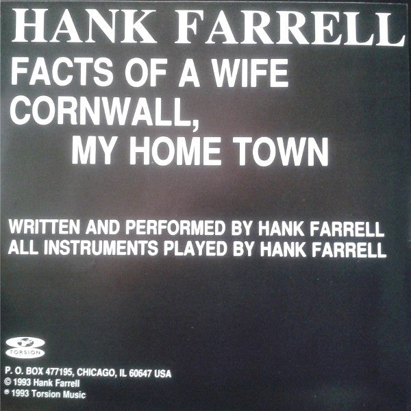 Hank Farrell : Facts Of A Wife (7", Single)