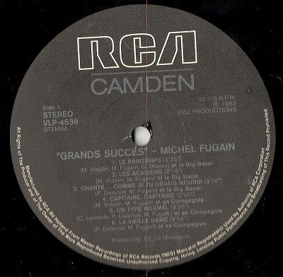 Michel Fugain : Grands Succes (LP, Comp)