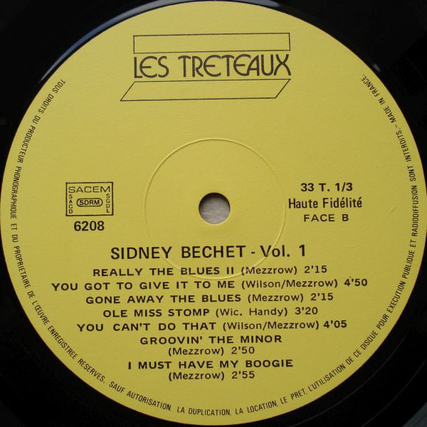 Sidney Bechet : Sidney Bechet - Vol. 1 (LP, Comp, RE)