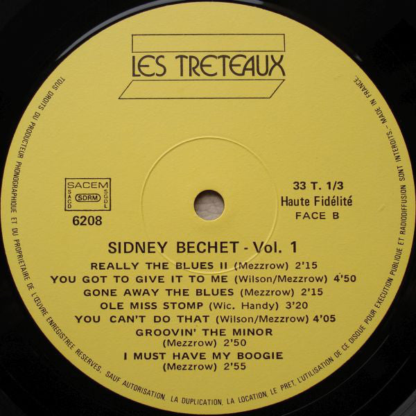 Sidney Bechet : Sidney Bechet - Vol. 1 (LP, Comp, RE)