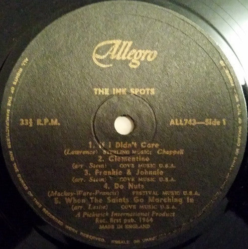 The Ink Spots : The Original Ink Spots (LP, Comp, Bla)