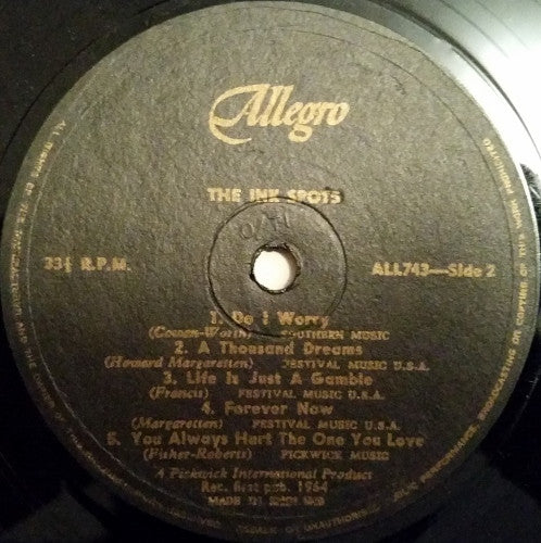 The Ink Spots : The Original Ink Spots (LP, Comp, Bla)
