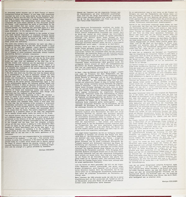 Franz Liszt, France Clidat, Residentie Orkest, Roger Norrington : Danse Macabre / Fantaisie Hongroise (LP, Album, Qua)