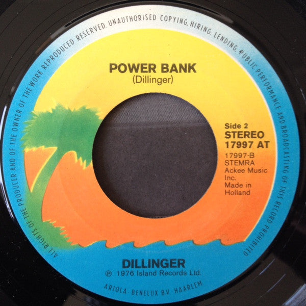 Dillinger : Cokane In My Brain (7", Single, Pal)