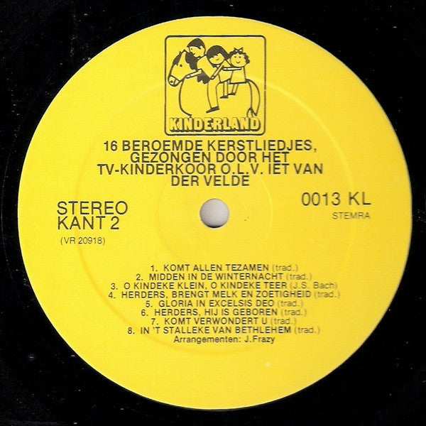 T.V. Kinderkoor o.l.v. Iet Van Der Velde : 16 Bekende Kerstliedjes (LP, Album)