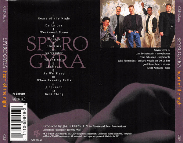 Spyro Gyra : Heart Of The Night (CD, Album)