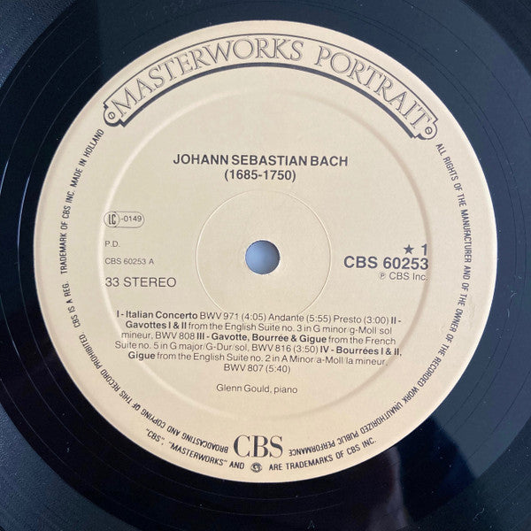 Glenn Gould Plays Johann Sebastian Bach : Italian Concerto, Preludes, Fugues, Etc... (LP, Comp)